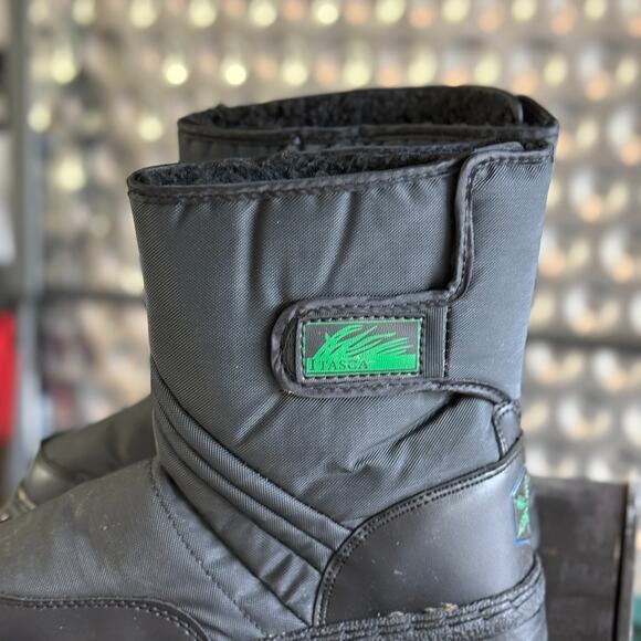 Womens 7 ITASCA Snow Boots Black Gray Waterproof Insulated School Walking Pacs - Picture 2 of 4